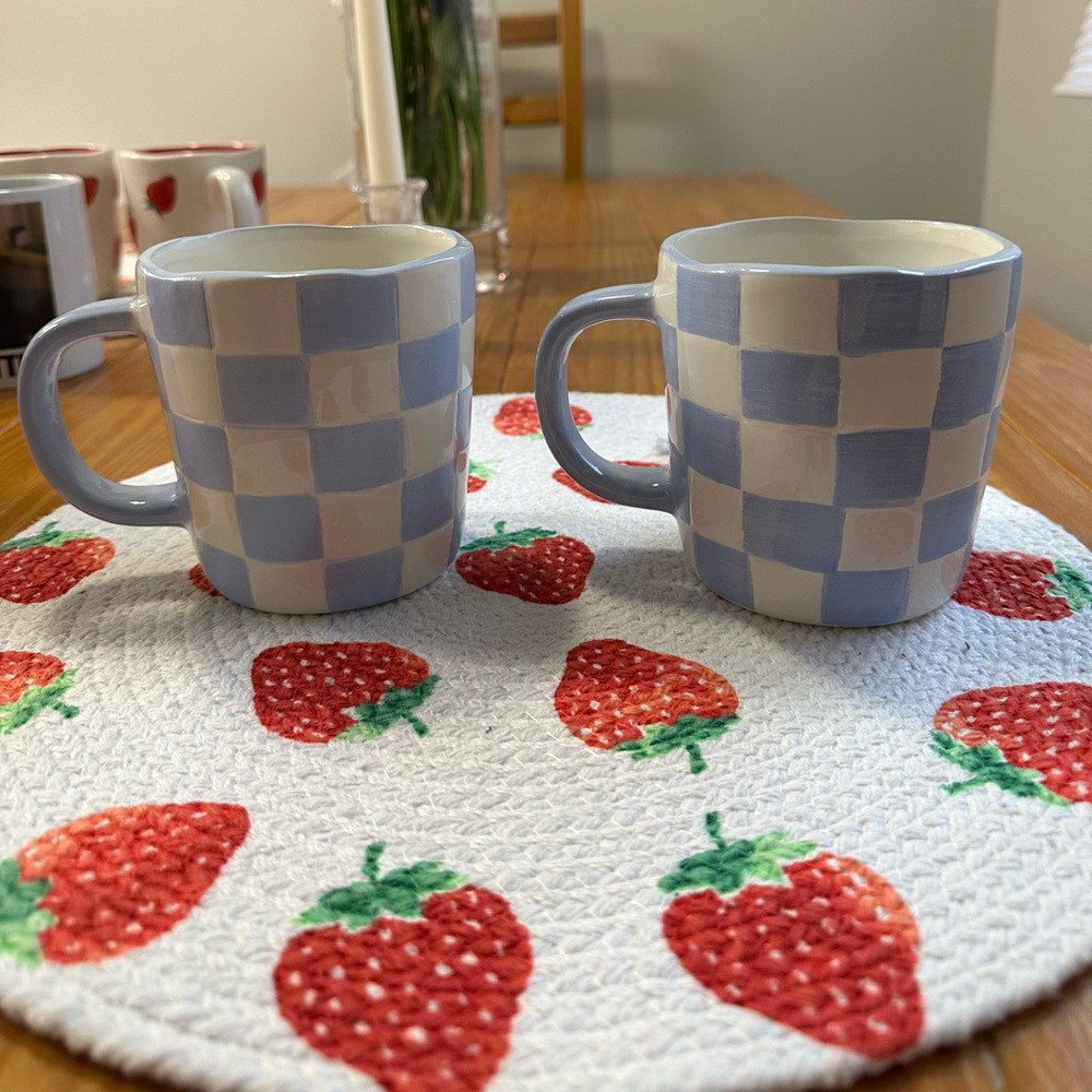 Checkered Ceramic Mugs